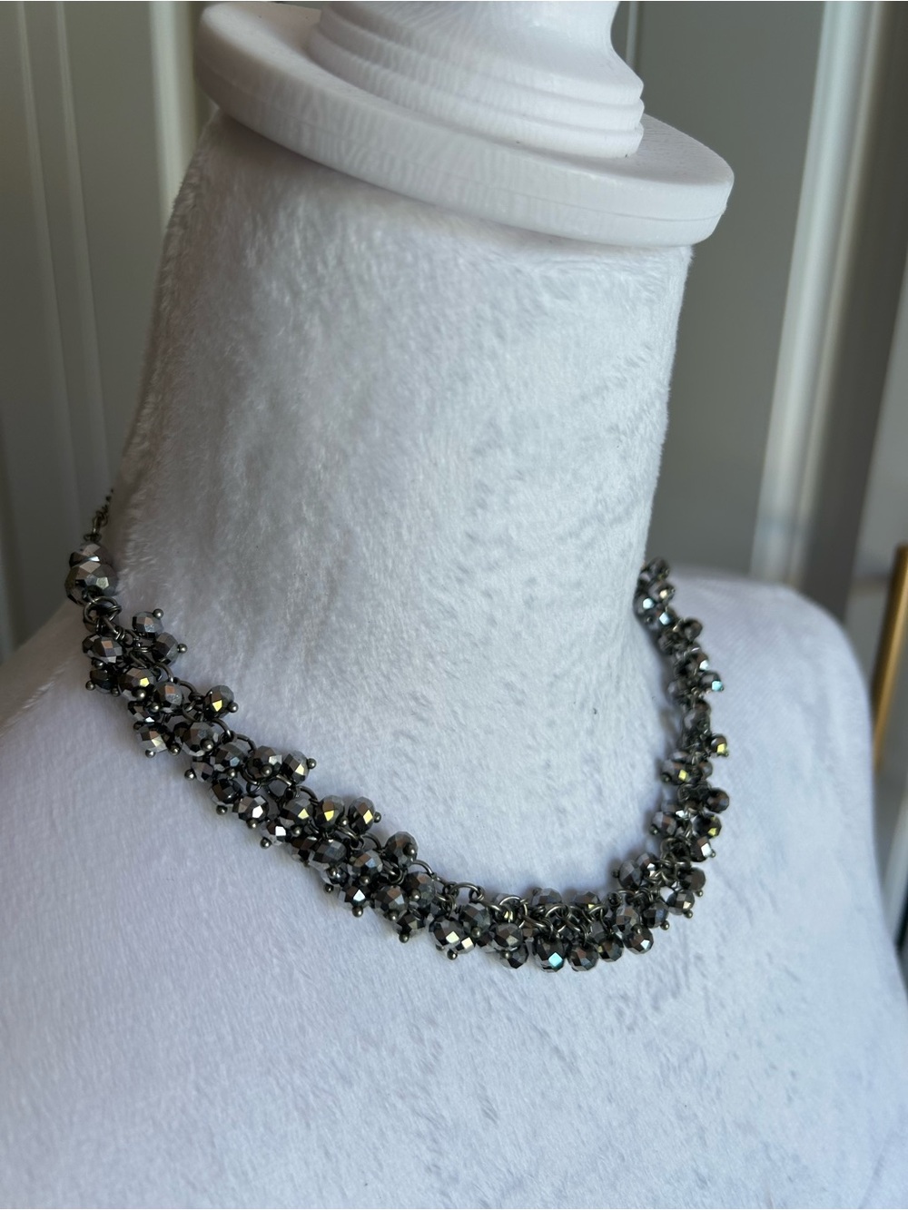 Elegant Silver Beaded Necklace